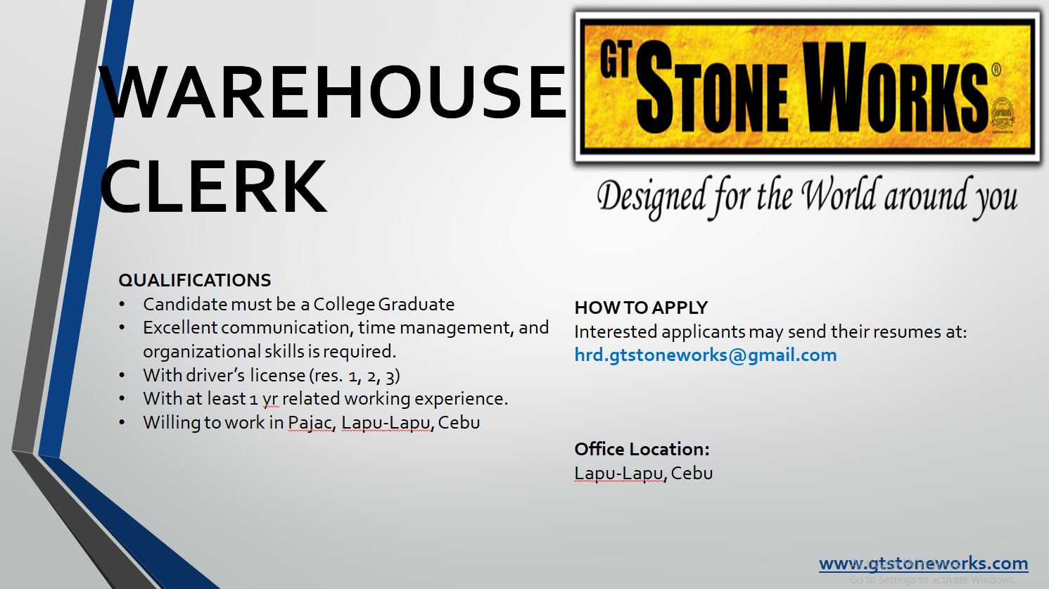 WAREHOUSE CLERK